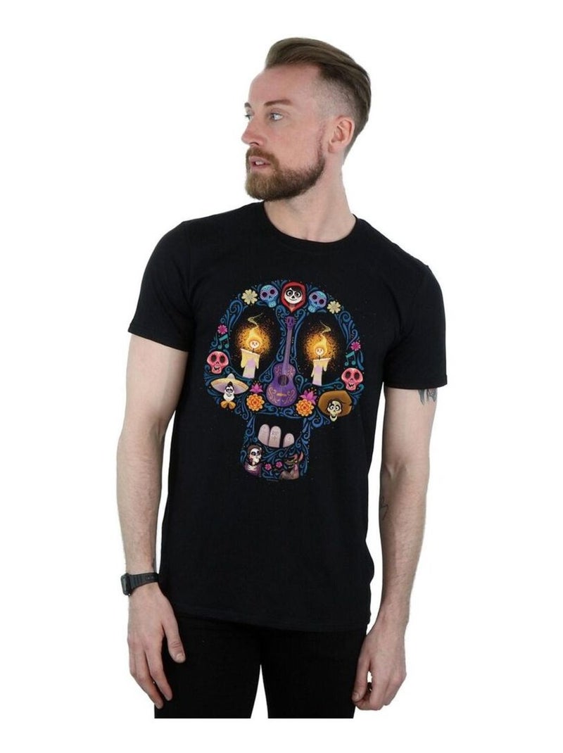 Disney - T-shirt motif/style Crâne et bougie COCO Noir - Kiabi