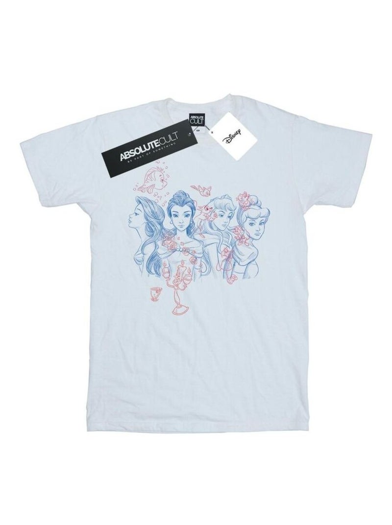 Disney - T-shirt motif/style croquis Blanc - Kiabi