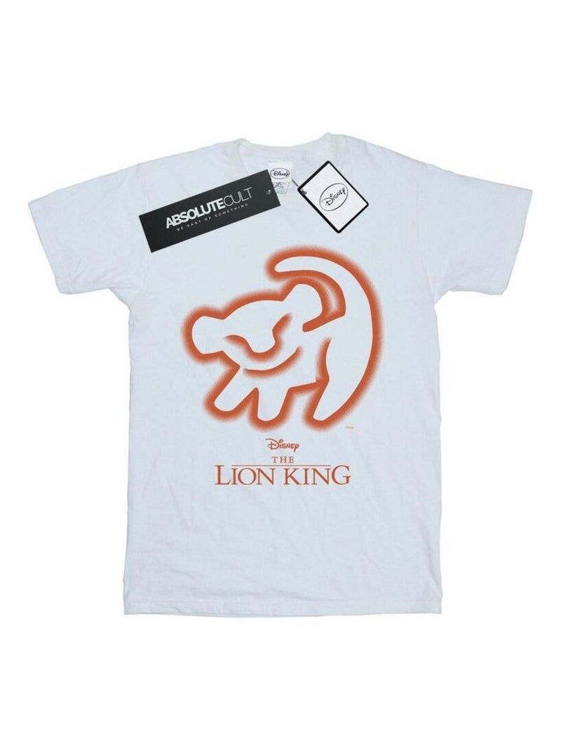 Disney - T-shirt motif/style Dessin de grotte Le Roi Lion Blanc - Kiabi