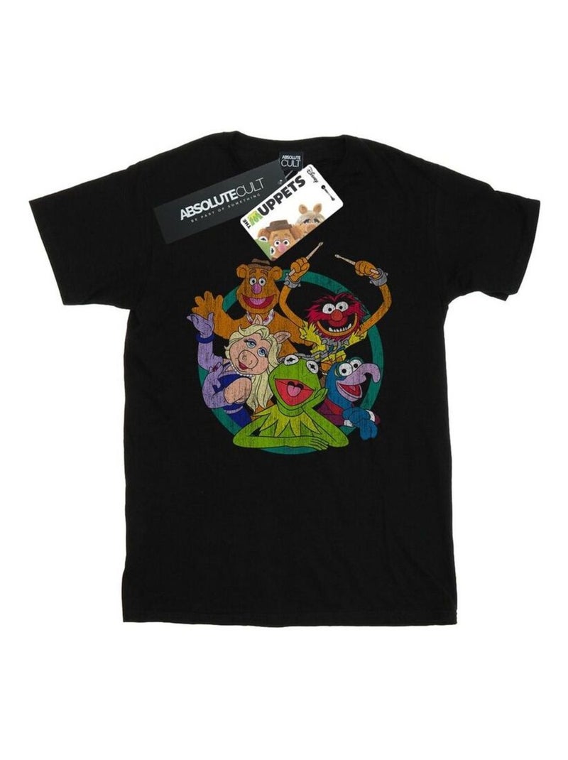 Disney - T-shirt motif/style groupe et cercle THE MUPPETS Noir - Kiabi