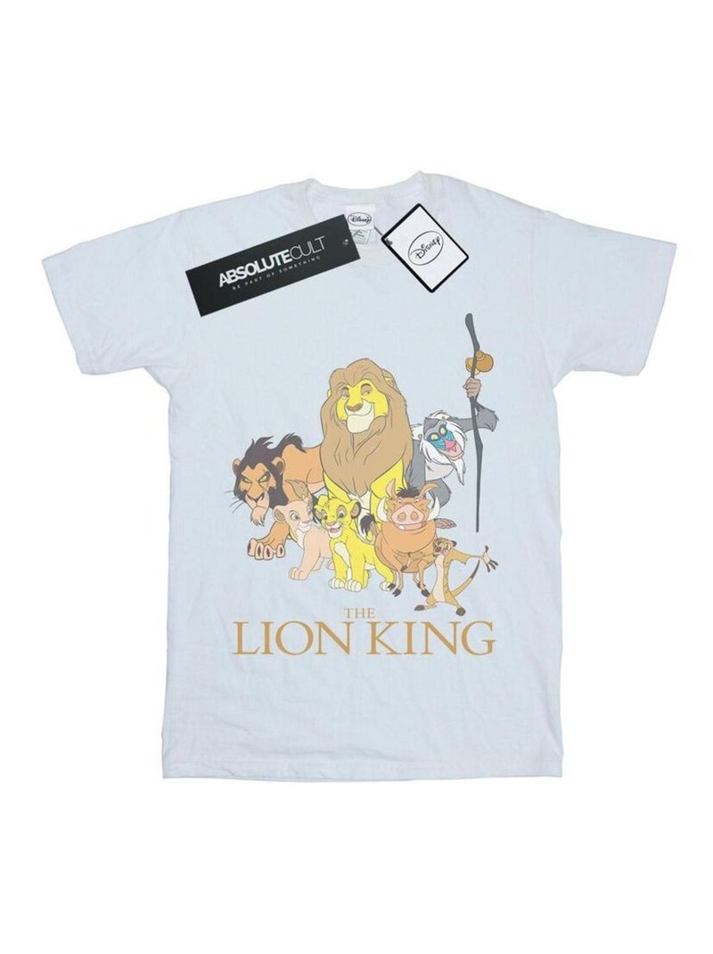 Disney - T-shirt motif/style groupe Le Roi Lion Blanc - Kiabi