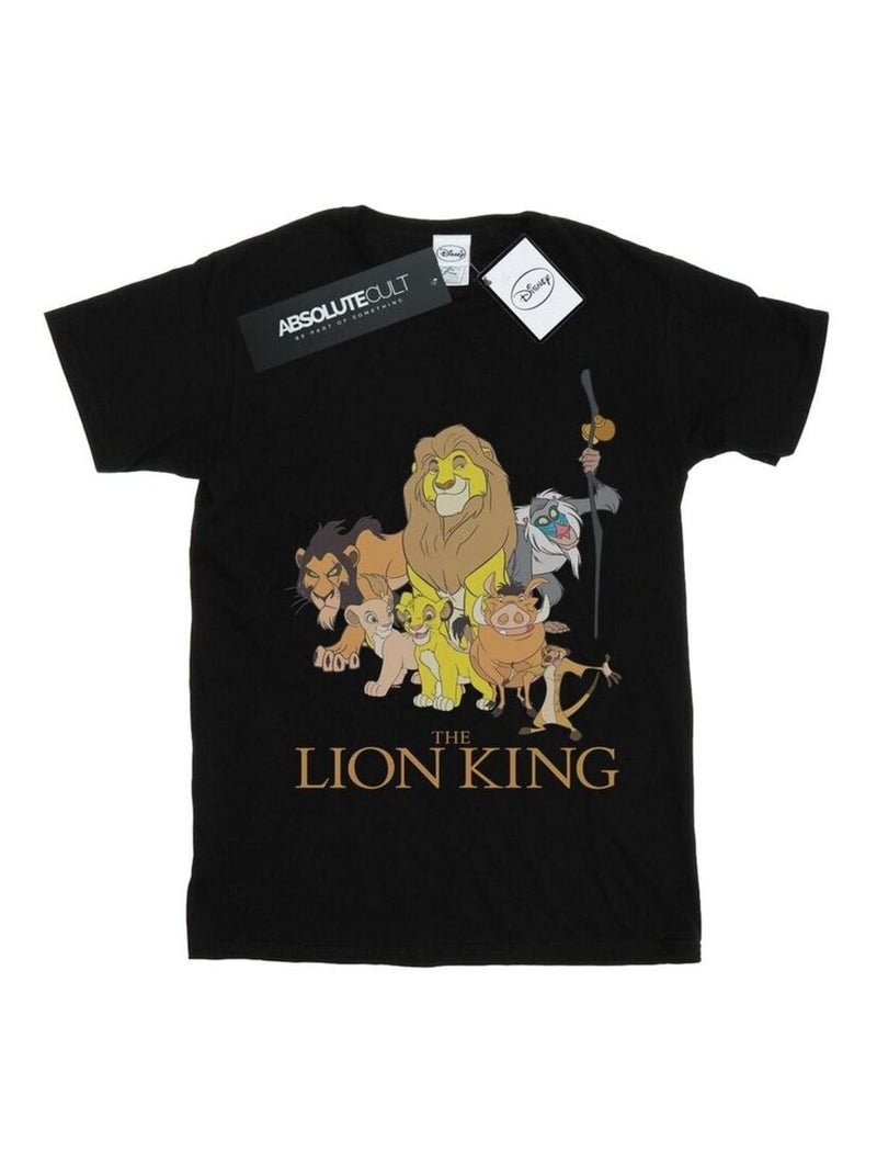 Disney - T-shirt motif/style groupe Le Roi Lion Noir - Kiabi