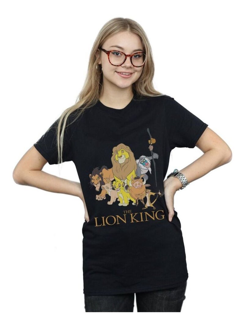 Disney - T-shirt motif/style groupe Le Roi Lion Noir - Kiabi
