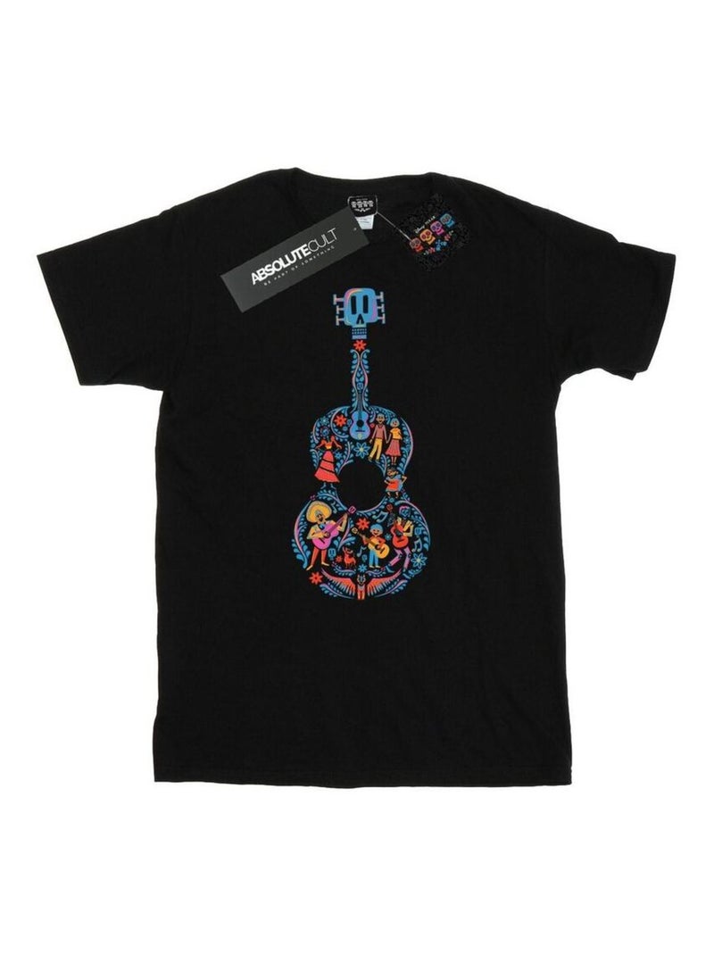 Disney - T-shirt motif/style Guitares COCO Noir - Kiabi