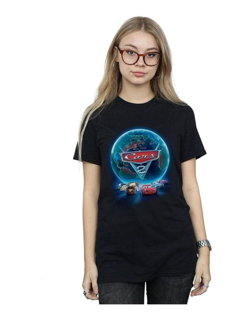 Disney - T-shirt motif/style poster du film Voitures Noir - Kiabi