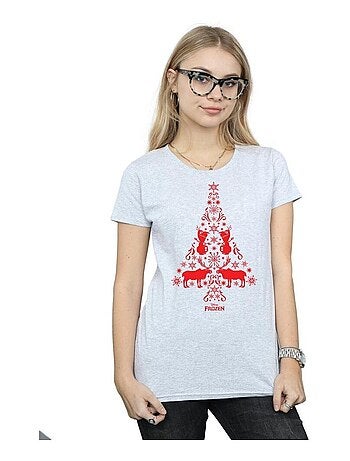 Disney - T-shirt motif/style sapin de Noël FROZEN