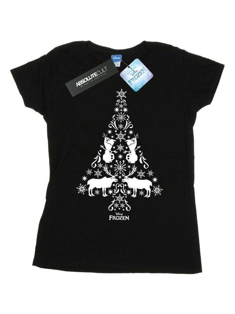 Disney - T-shirt motif/style sapin de Noël FROZEN Noir - Kiabi