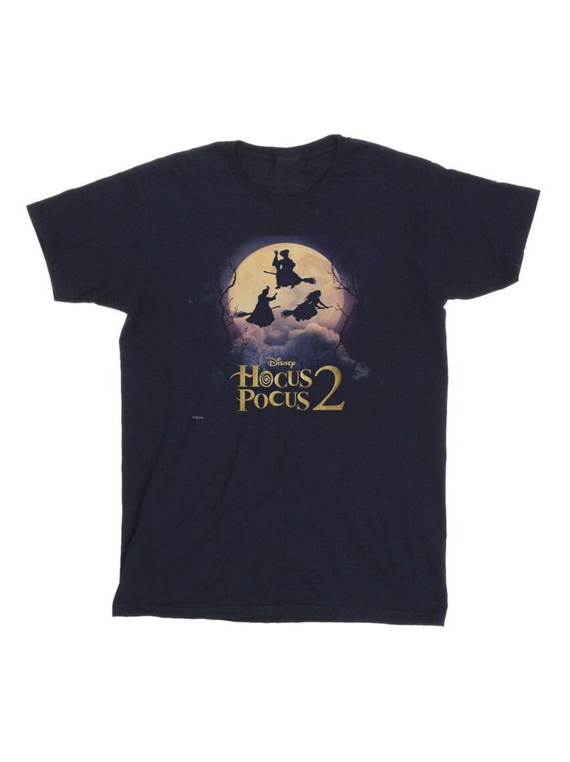 Disney - T-shirt motif/style Sorcière HOCUS POCUS Bleu marine - Kiabi