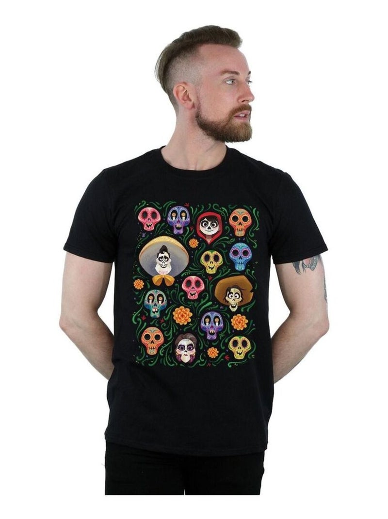 Disney - T-shirt motif/style Têtes COCO Noir - Kiabi