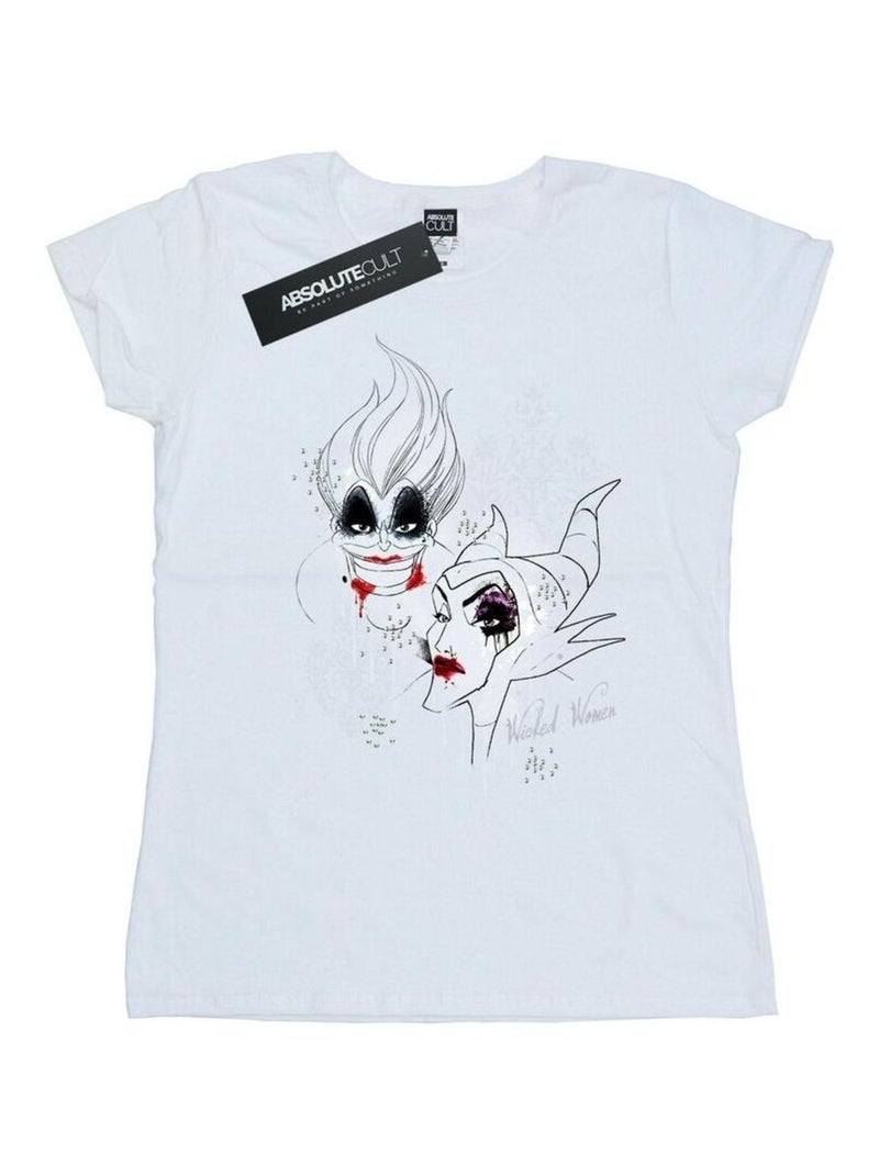 Disney - T-shirt motif/style Villains WICKED Blanc - Kiabi