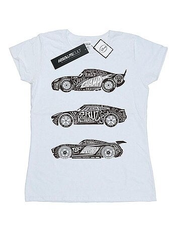 Disney - T-shirt motif/style voitures de course en texte CARS