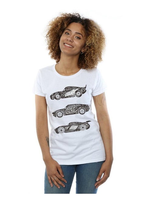 Disney - T-shirt motif/style voitures de course en texte CARS - Kiabi