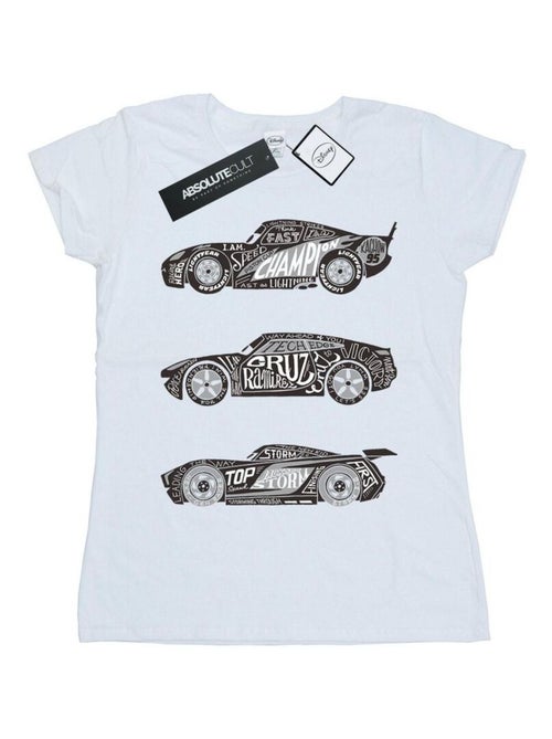 Disney - T-shirt motif/style voitures de course en texte CARS - Kiabi