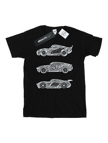 Disney - T-shirt motif/style voitures de course en texte CARS