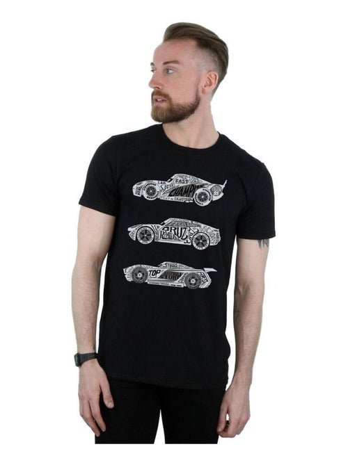 Disney - T-shirt motif/style voitures de course en texte CARS - Kiabi