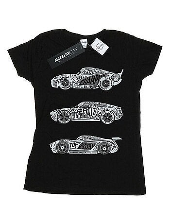 Disney - T-shirt motif/style voitures de course en texte CARS