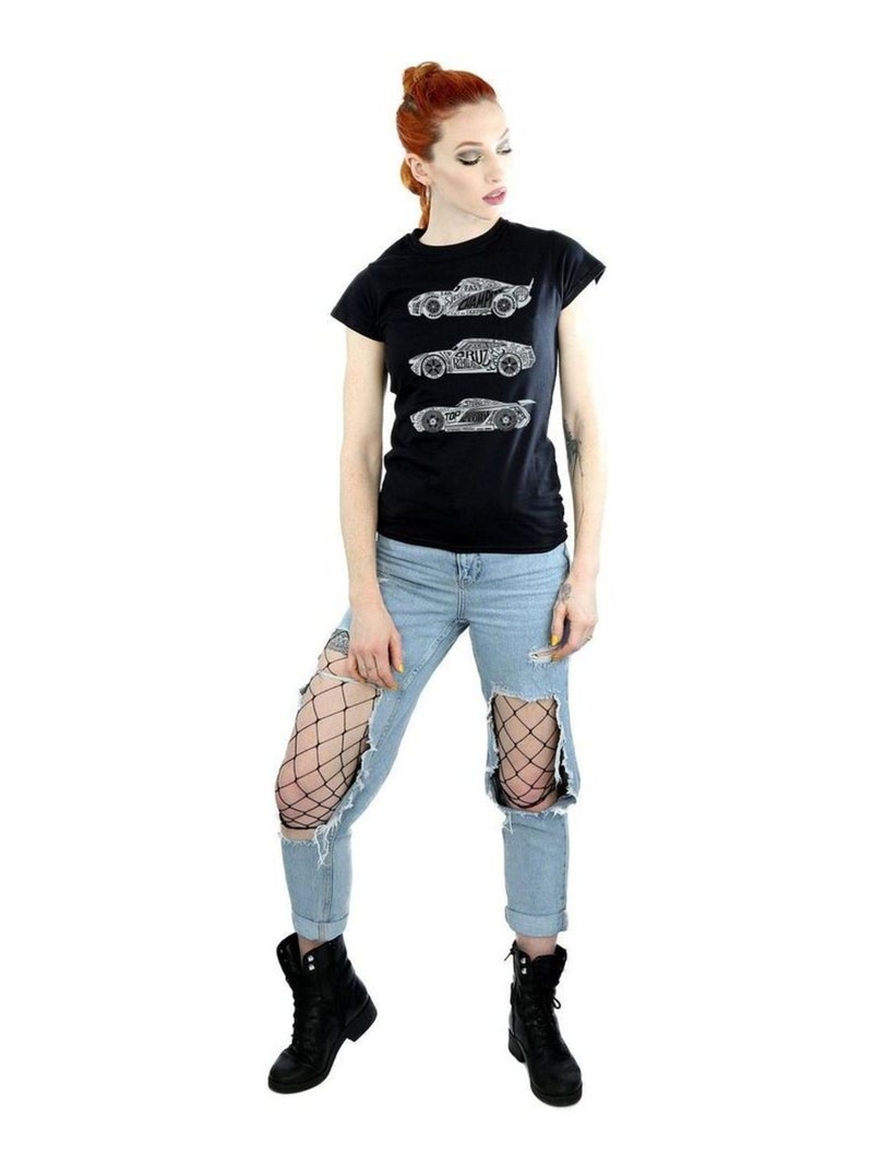 Disney - T-shirt motif/style voitures de course en texte CARS Noir - Kiabi
