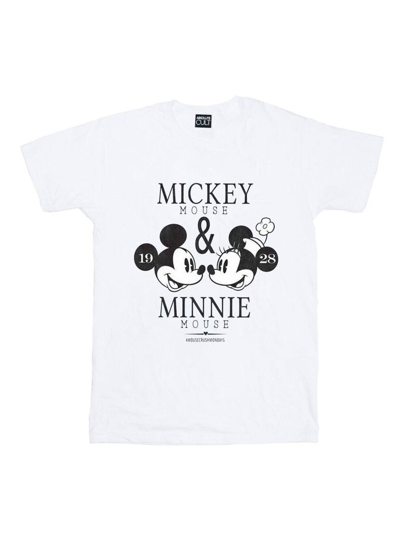Disney - T-shirt MOUSE MOUSECRUSH MONDAYS Blanc - Kiabi