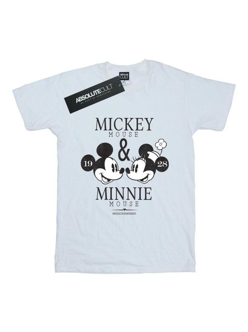 Disney - T-shirt MOUSE MOUSECRUSH MONDAYS Blanc - Kiabi