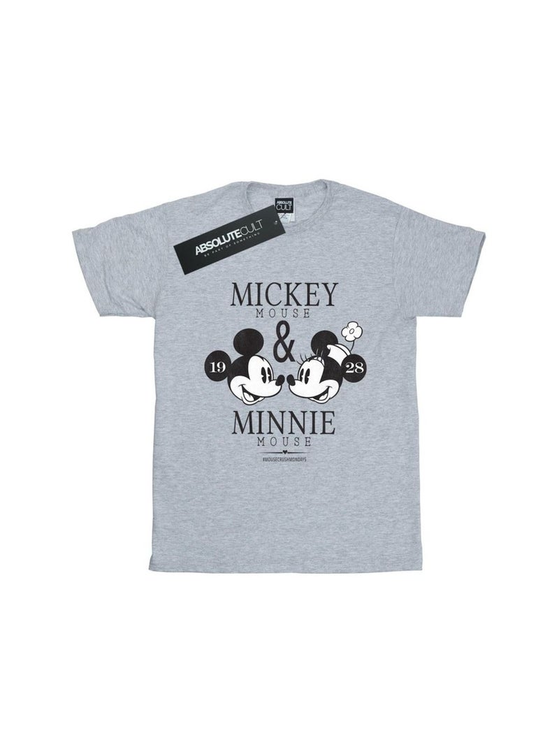 Disney - T-shirt MOUSE MOUSECRUSH MONDAYS Gris chiné - Kiabi