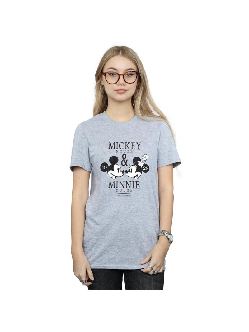 Disney - T-shirt MOUSE MOUSECRUSH MONDAYS Gris chiné - Kiabi
