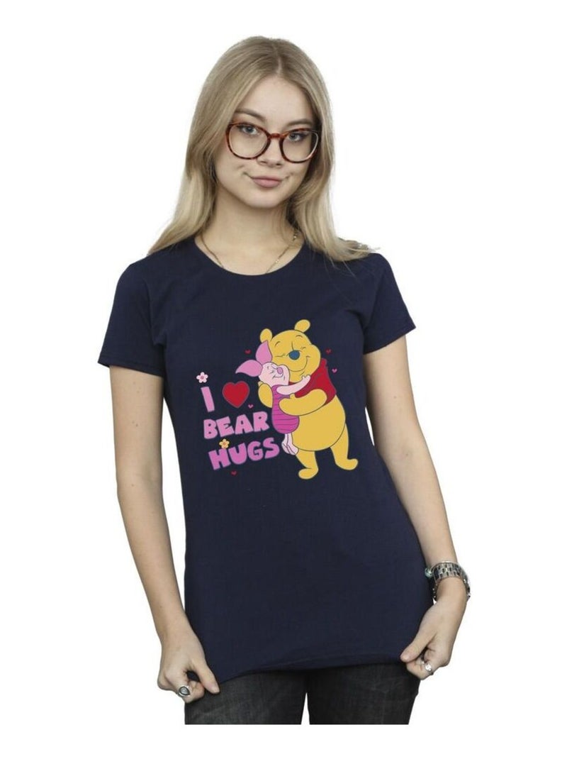 Disney - T-shirt MUM BEST HUGS Bleu marine - Kiabi