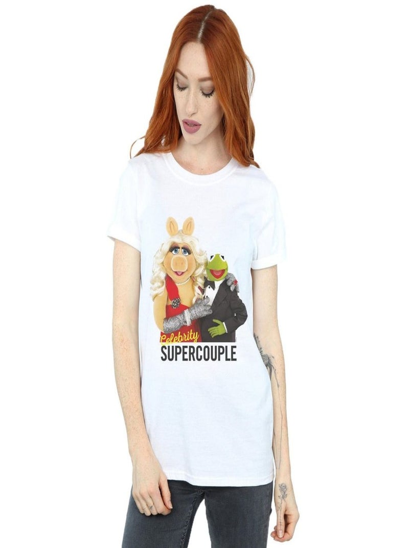 Disney - T-shirt Muppet CELEBRITY SUPERCOUPLE Blanc - Kiabi