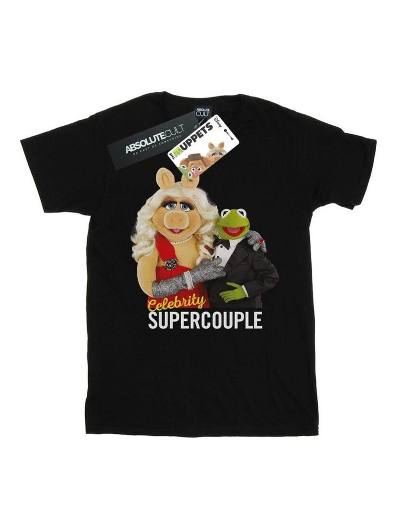 Disney - T-shirt Muppet CELEBRITY SUPERCOUPLE Noir - Kiabi