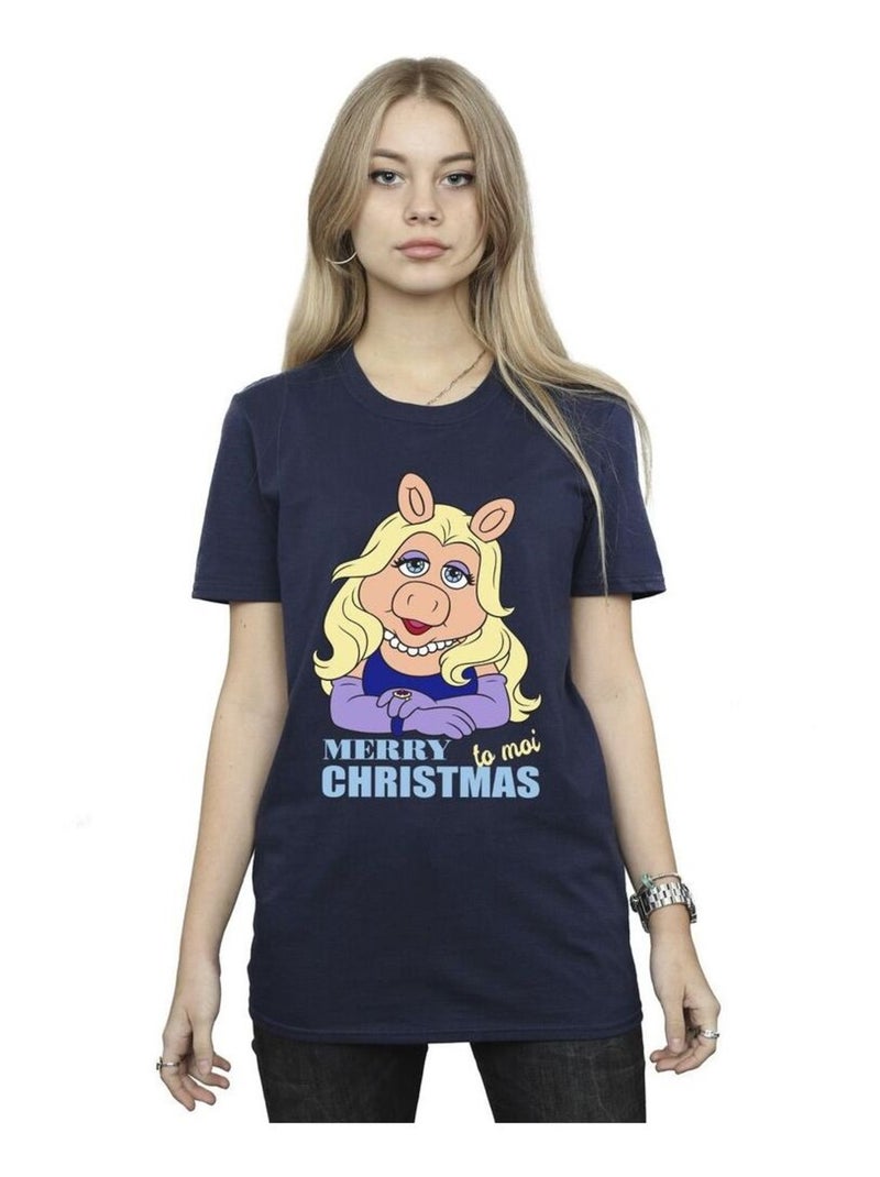 Disney - T-shirt MUPPETS QUEEN OF HOLIDAYS Bleu marine - Kiabi