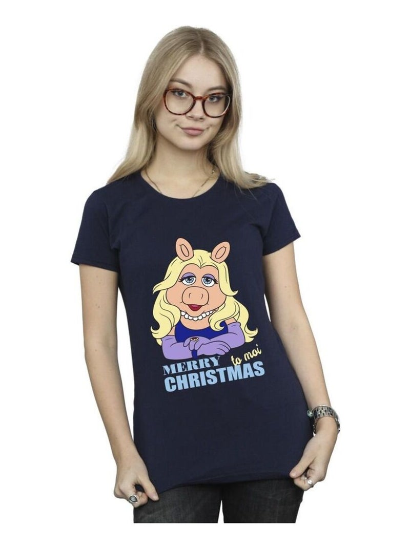 Disney - T-shirt MUPPETS QUEEN OF HOLIDAYS Bleu marine - Kiabi