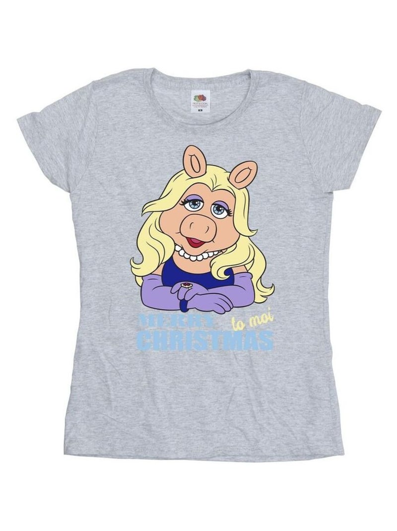 Disney - T-shirt MUPPETS QUEEN OF HOLIDAYS Gris chiné - Kiabi