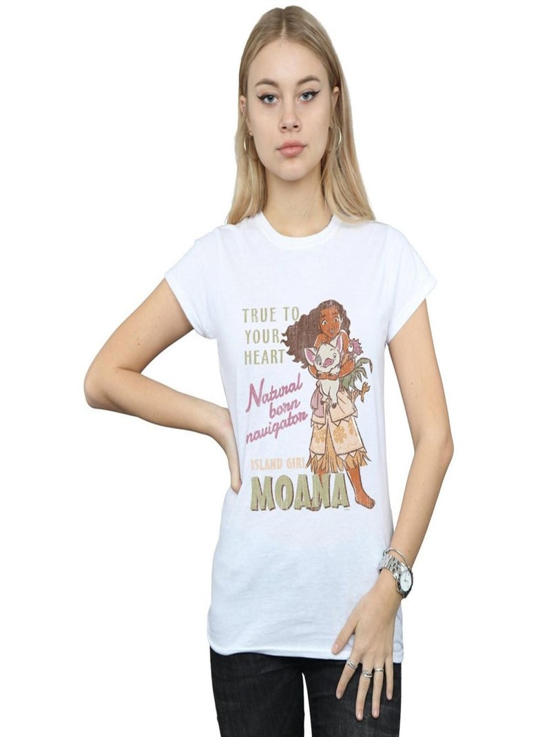 Disney - T-shirt NATURAL BORN NAVIGATOR Blanc - Kiabi