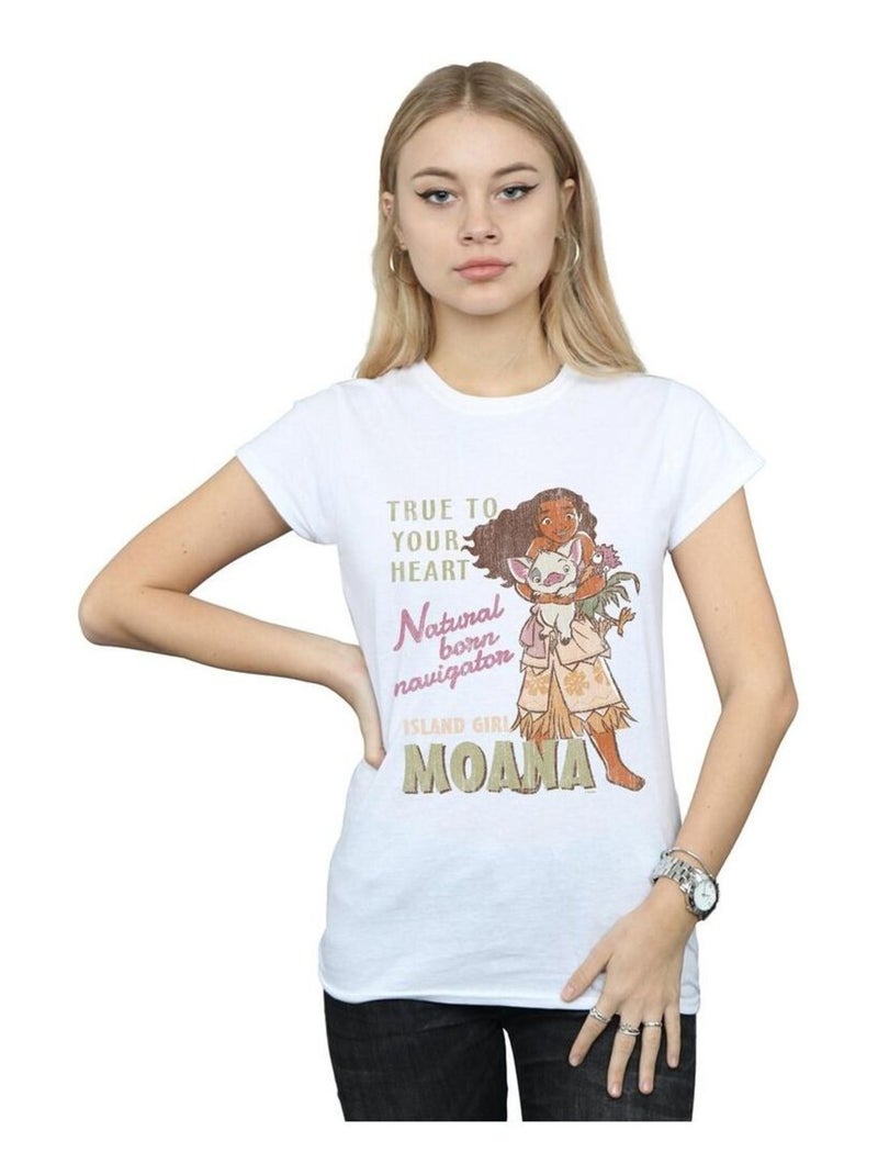 Disney - T-shirt NATURAL BORN NAVIGATOR Blanc - Kiabi