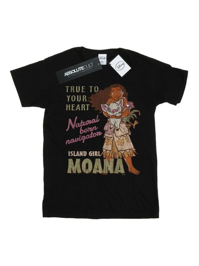 Disney - T-shirt NATURAL BORN NAVIGATOR Noir - Kiabi