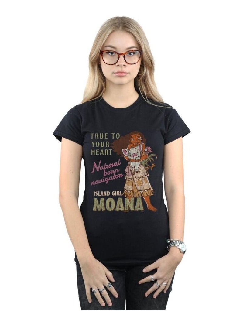 Disney - T-shirt NATURAL BORN NAVIGATOR Noir - Kiabi