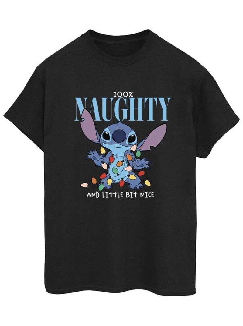 Disney - T-shirt NAUGHTY & NICE Noir - Kiabi