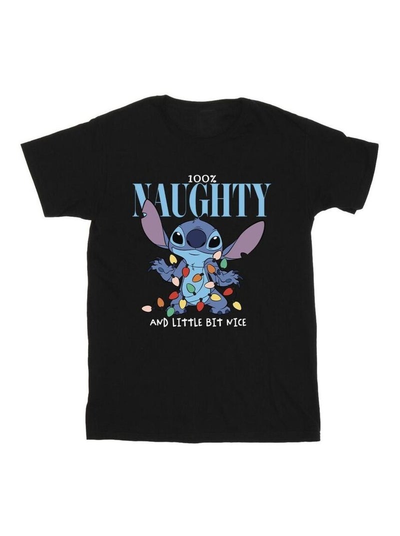 Disney - T-shirt NAUGHTY & NICE Noir - Kiabi