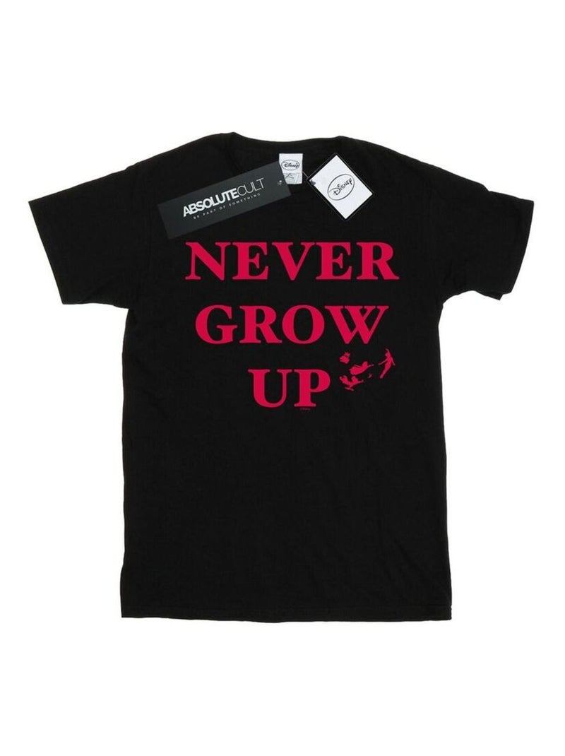 Disney - T-shirt NEVER GROW UP Noir - Kiabi