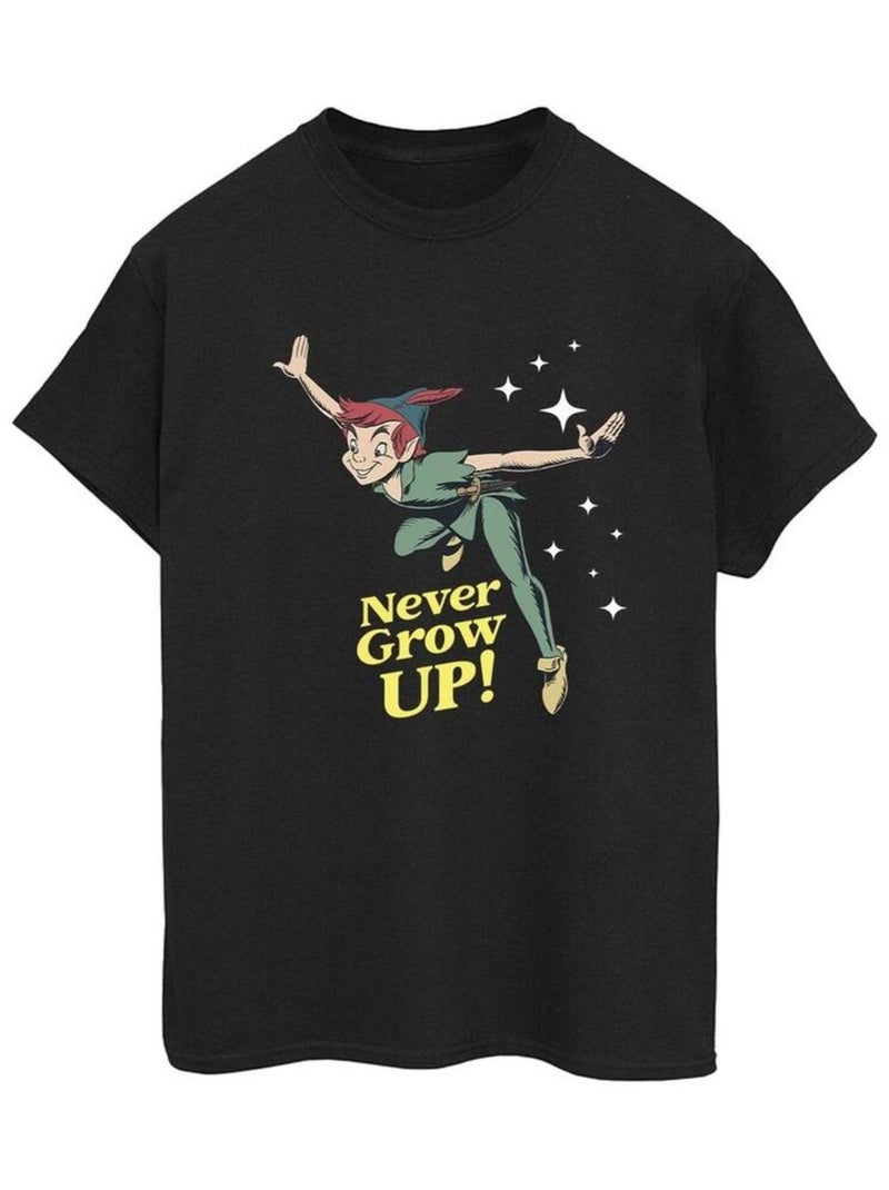 Disney - T-shirt NEVER GROW UP Noir - Kiabi