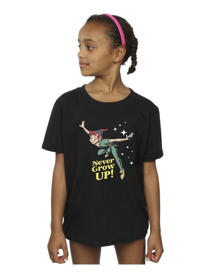 Disney - T-shirt NEVER GROW UP Noir - Kiabi