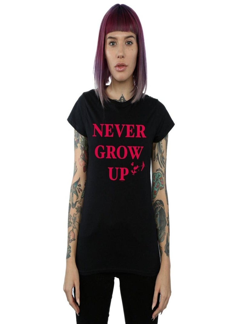 Disney - T-shirt NEVER GROW UP Noir - Kiabi