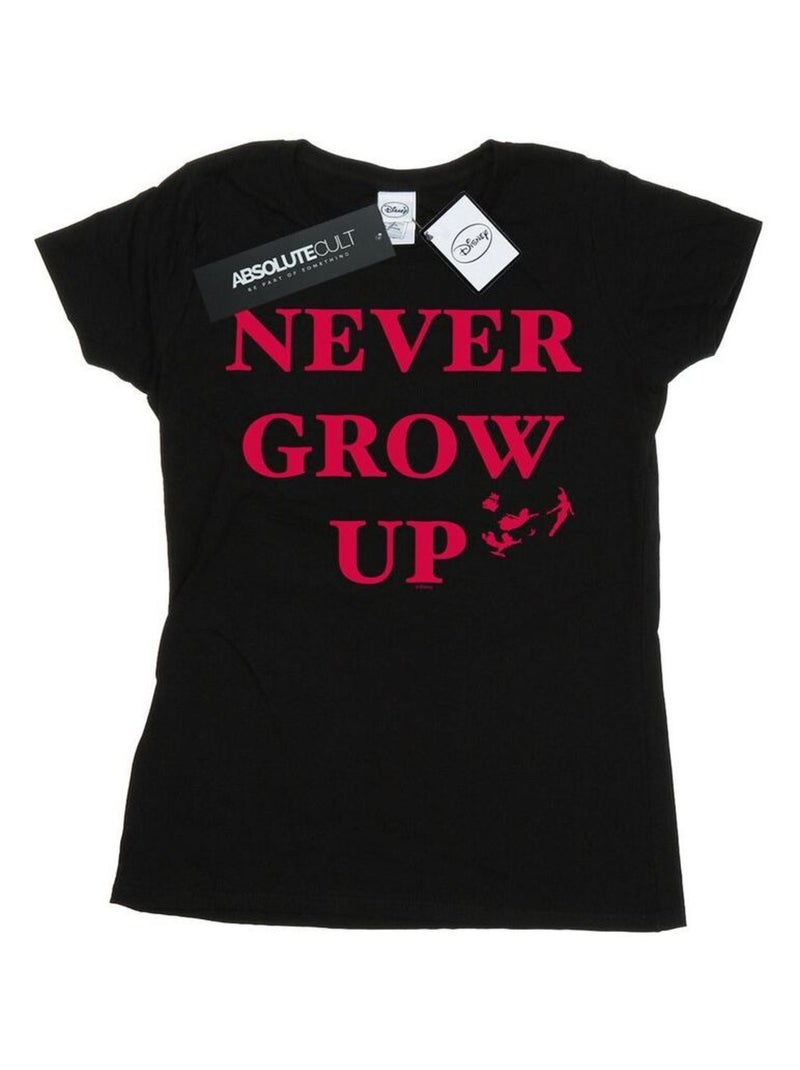Disney - T-shirt NEVER GROW UP Noir - Kiabi