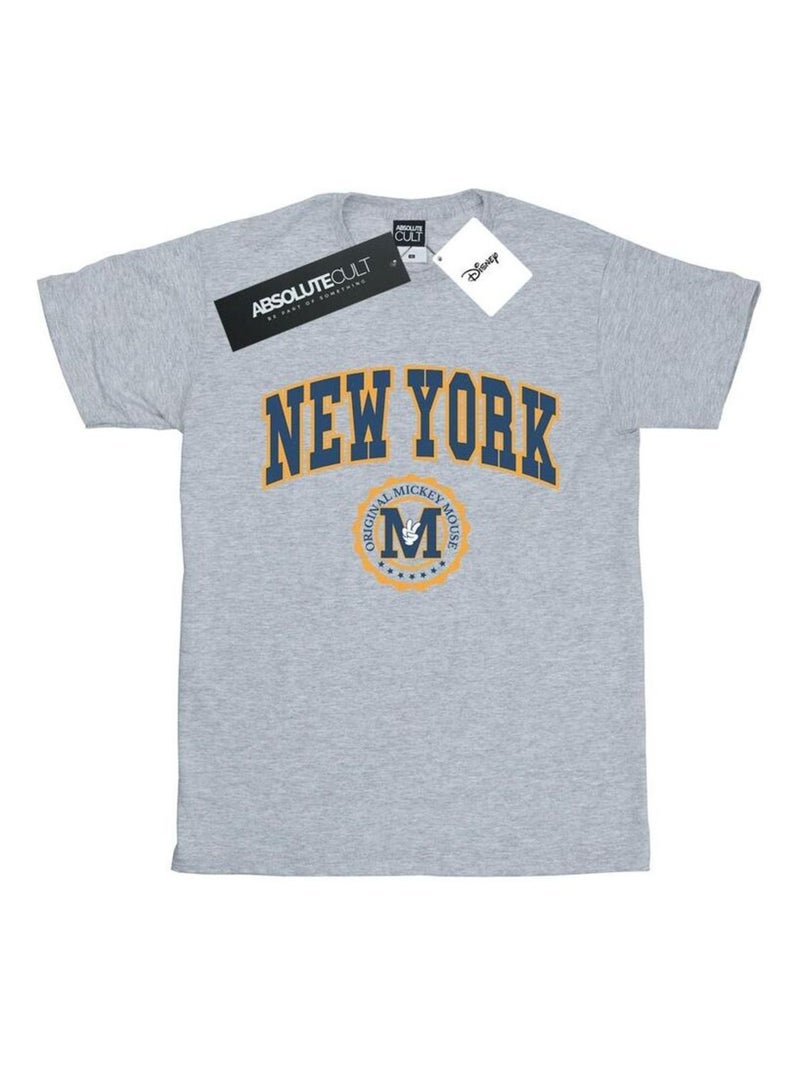 Disney - T-shirt NEW YORK Gris chiné - Kiabi