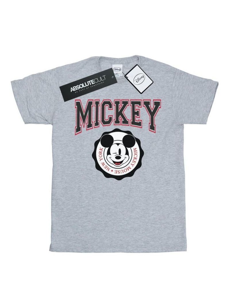 Disney - T-shirt NEW YORK Gris chiné - Kiabi