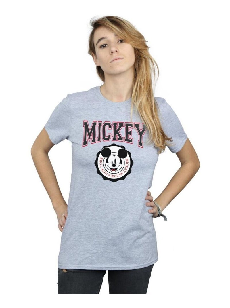 Disney - T-shirt NEW YORK Gris chiné - Kiabi
