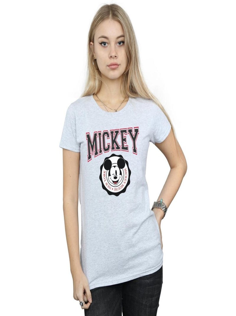 Disney - T-shirt NEW YORK Gris chiné - Kiabi