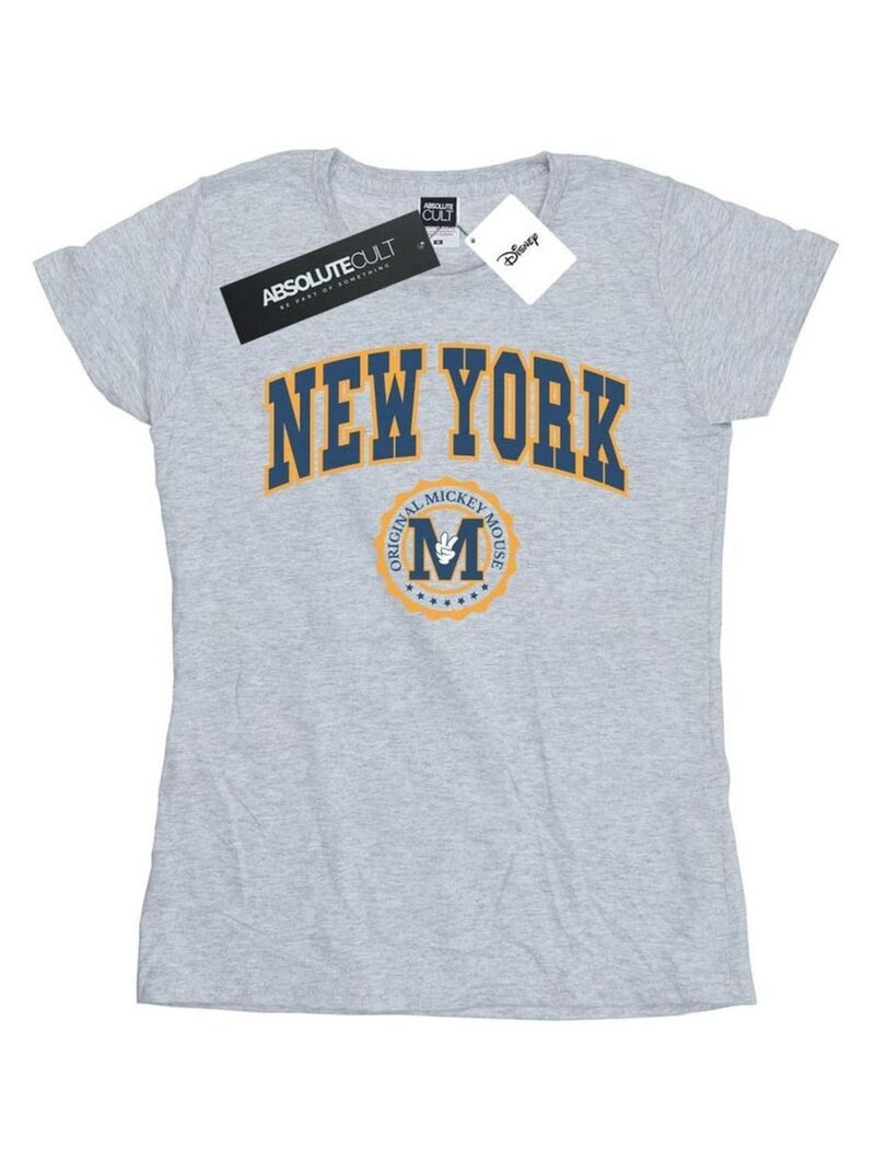 Disney - T-shirt NEW YORK Gris chiné - Kiabi