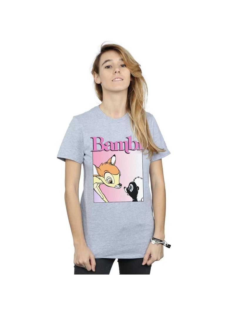 Disney - T-shirt NICE TO MEET YOU Gris chiné - Kiabi