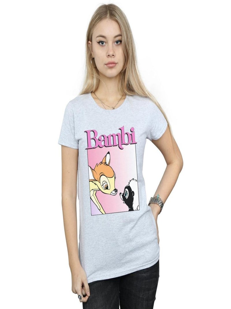 Disney - T-shirt NICE TO MEET YOU Gris chiné - Kiabi