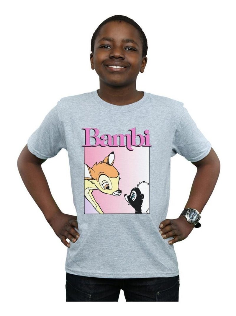 Disney - T-shirt NICE TO MEET YOU Gris chiné - Kiabi